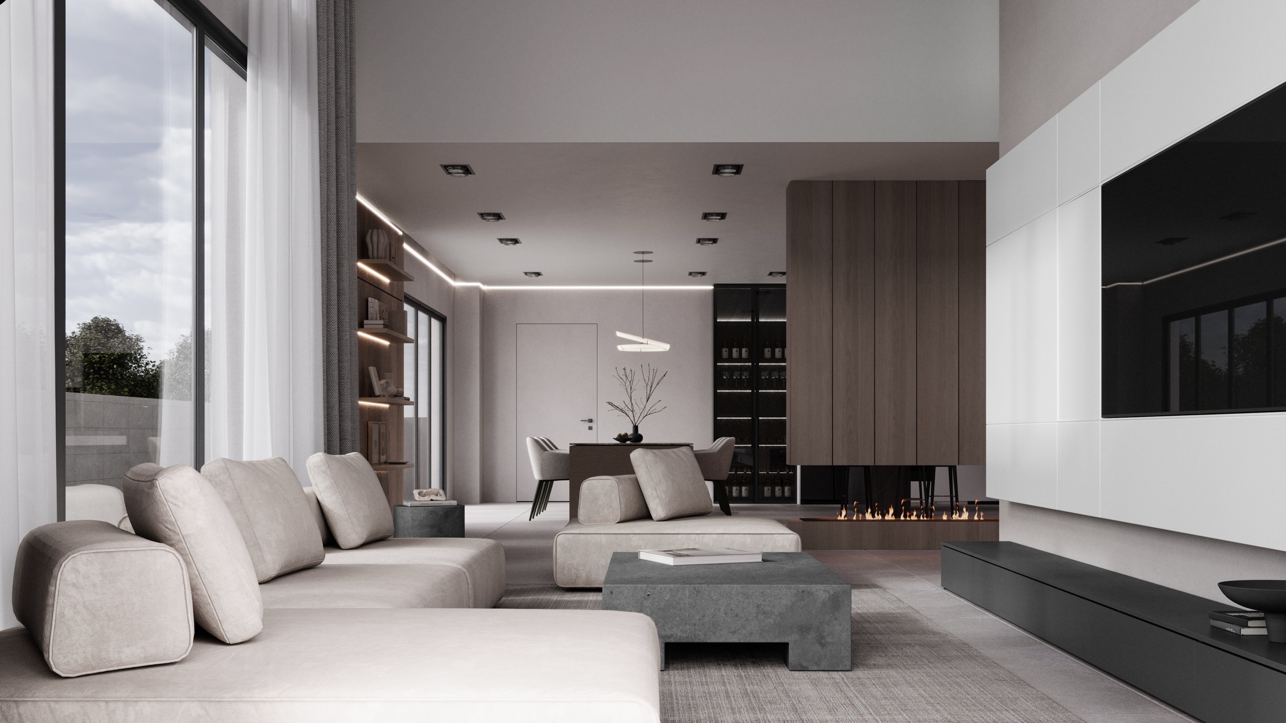 High End Interior Visualization Scandinavian Style Modern