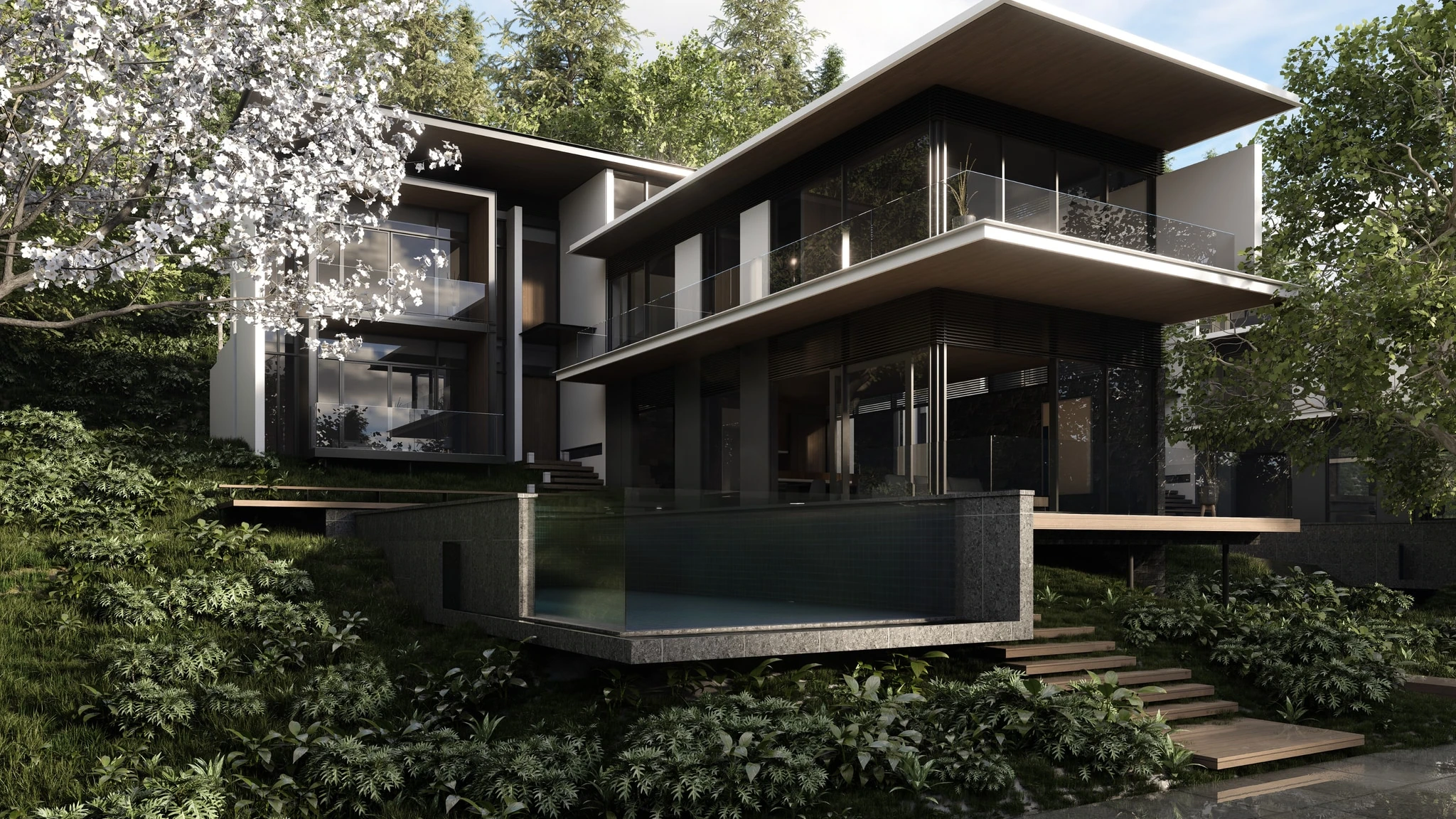 Jungle Haven Villa architectural visualization, view 5