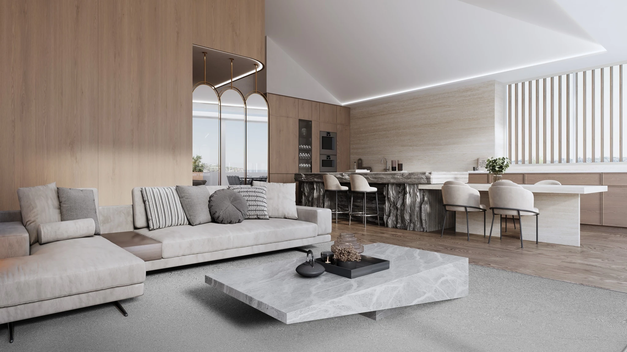 Tamarama Beach House architectural visualization, view 2