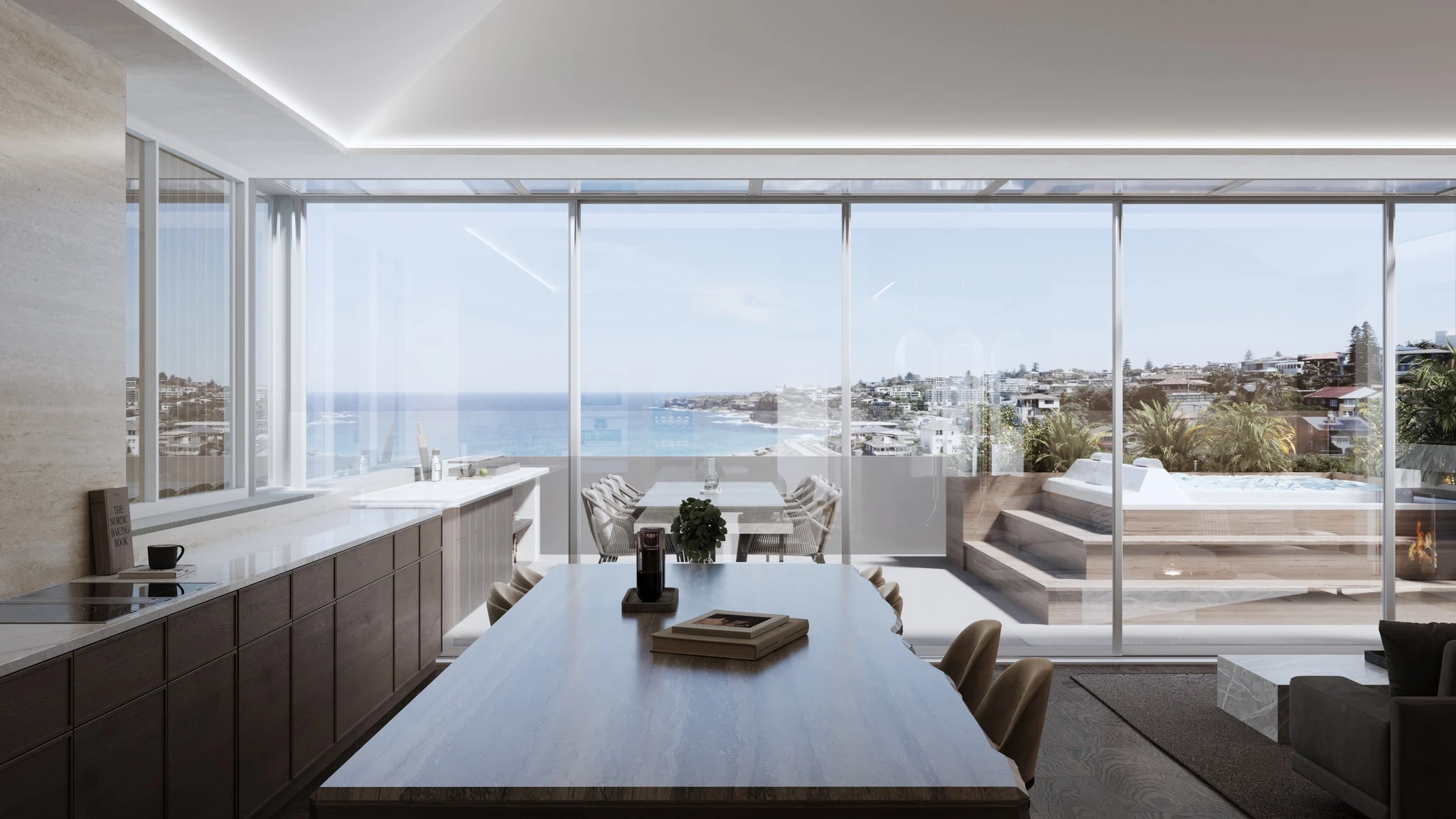 Tamarama Beach House architectural visualization, view 3